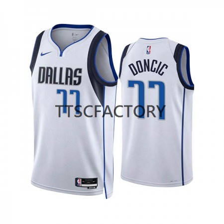 Dres Dallas Mavericks Luka Doncic 77 Nike 2022-23 Association Edition Bijela Swingman - Muške